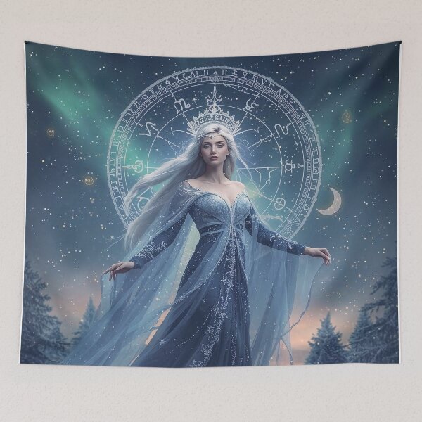 Item preview, Celestial Goddess of Time and Renewal - Blue Starlight Zodiac Art designed and sold by MissSaylor.