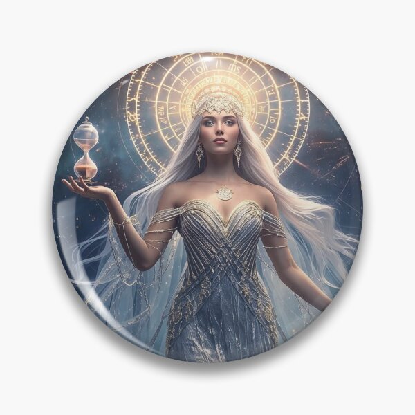 Item preview, Zodiac Constellation Goddess with Hourglass - Blue Celestial Fantasy Art designed and sold by MissSaylor.