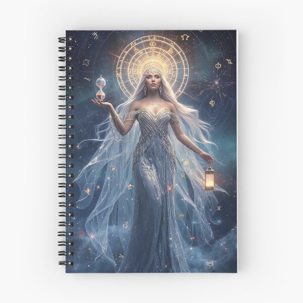 Item preview, Zodiac Constellation Goddess with Hourglass - Blue Celestial Fantasy Art designed and sold by MissSaylor.