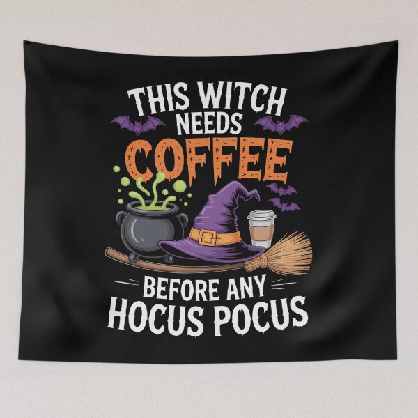 Item preview, Witch Cute Coffee Funny Halloween Caffeine designed and sold by aidenpier.