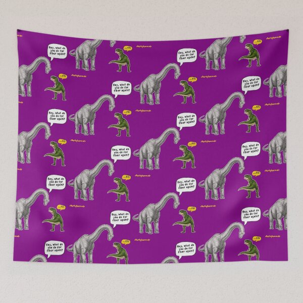 Item preview, What do you do for Fiber Again? | Brachiosaurus and T-Rex designed and sold by QuirkyGuacamole.