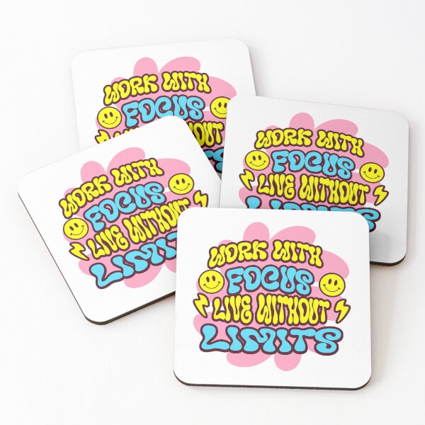 Item preview, Work with Focus Live without Limits – Motivational Typography Design designed and sold by SaadArtCo.