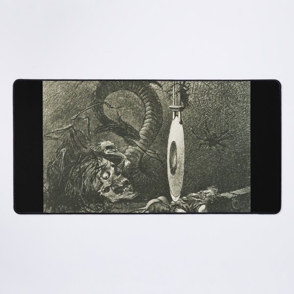 Item preview, Illustration for Edgar Allan Poe's "The Pit and the Pendulum," 1884 - Jules-Descartes Férat - designed and sold by Vintage Designs +.