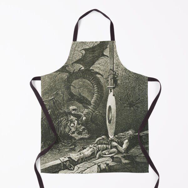 Item preview, Illustration for Edgar Allan Poe's "The Pit and the Pendulum," 1884 - Jules-Descartes Férat - designed and sold by Vintage Designs +.