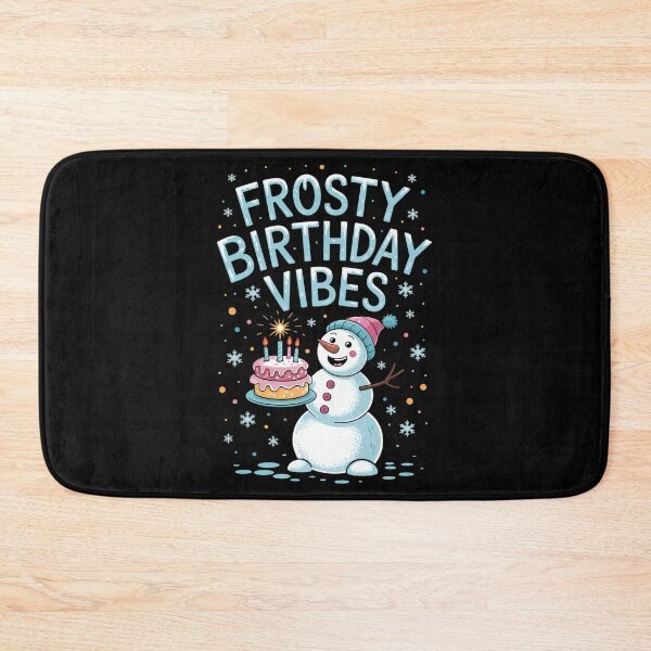 Item preview, Birthday Vibes Snowman Cake Winter designed and sold by aidenpier.