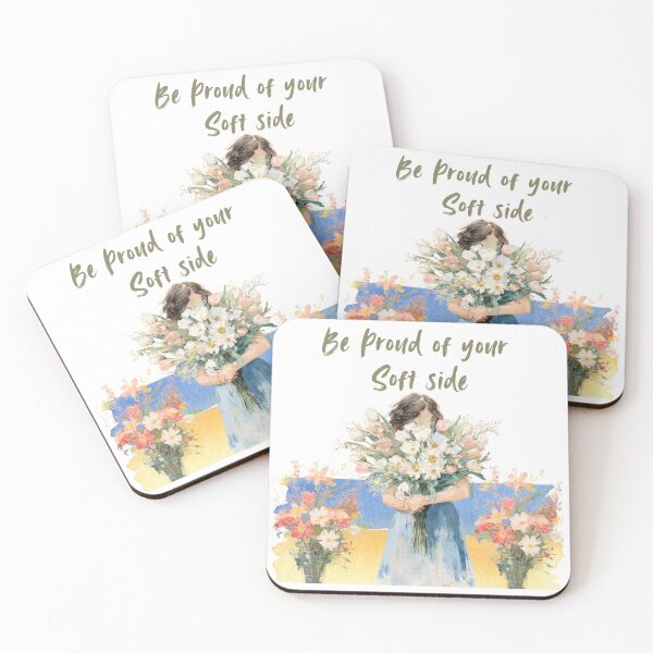 Item preview, Be Proud of Your Soft Side Aesthetic T-Shirt – Cute Sketch Girl Holding Flowers, Minimalist Floral Design & Self-Love Graphic Tee designed and sold by YasirHamidDesigns .