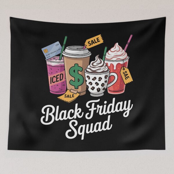 Item preview, Black Shopping Friday Squad Coffee cups designed and sold by aidenpier.
