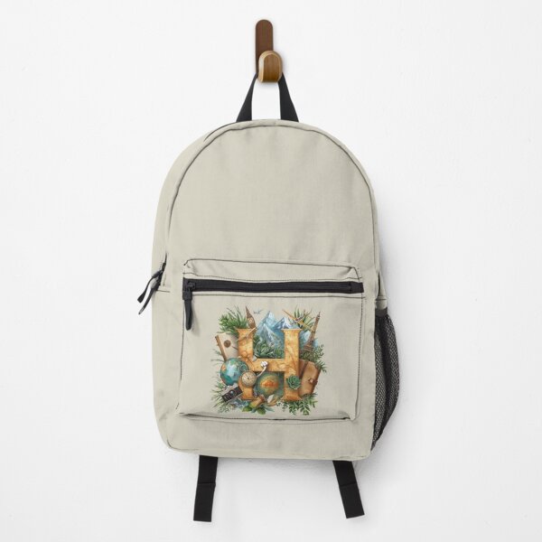 Item preview, Adventure Awaits – Vintage Travel Letter H Monogram | Wanderlust Globe & Airplane Design for Explorers and Dreamers designed and sold by AmenAlways.