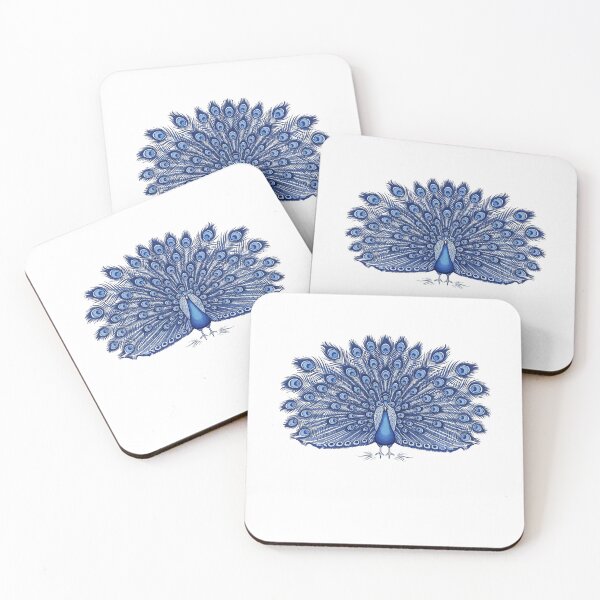 Item preview, Delft Blue Chinoiserie Peacock designed and sold by Pjotre7.