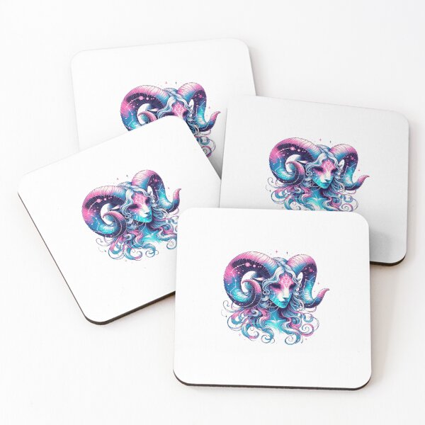 Item preview, Vibrant Watercolor Goat Portrait — Colorful Splatter Mountain Ram Art designed and sold by Colorful-Garden.