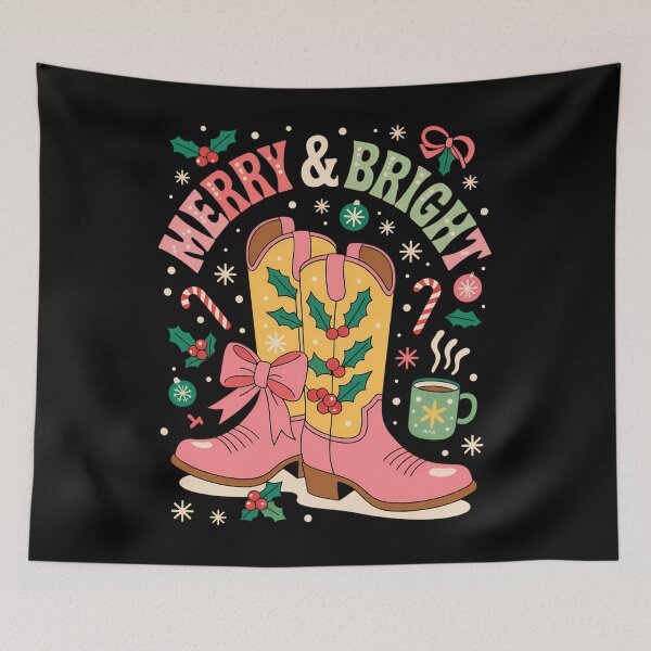 Item preview, Bright Cowgirl Christmas Western Cowboy designed and sold by tearbytea.