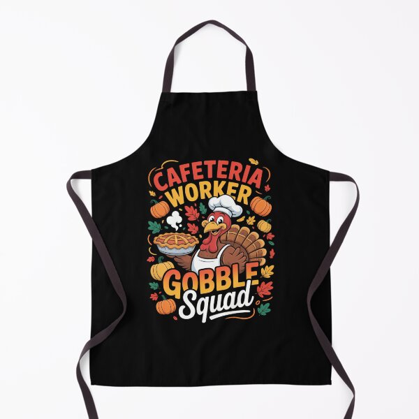 Item preview, Cafeteria Worker Gobble Squad Turkey Pumpkin Thanksgiving designed and sold by tearbytea.