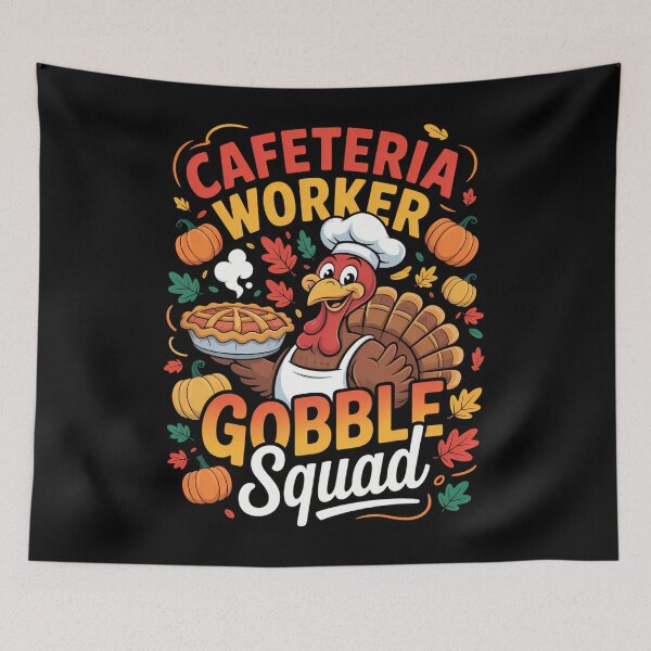 Item preview, Cafeteria Worker Gobble Squad Turkey Pumpkin Thanksgiving designed and sold by tearbytea.