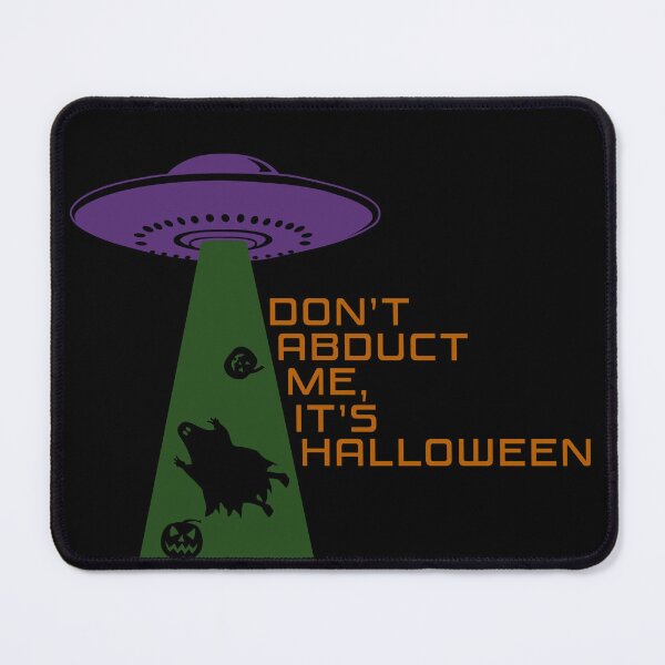Item preview, Don’t Abduct Me, It’s Halloween – Funny UFO Alien Abduction Design (Purple & Green) designed and sold by Fun Funky Designs.