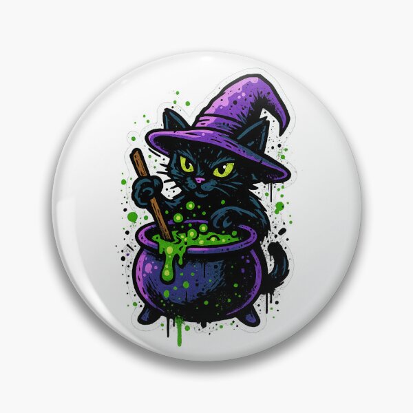 Item preview, Witch’s Cat Cauldron – Graffiti Halloween designed and sold by BoldApparel.