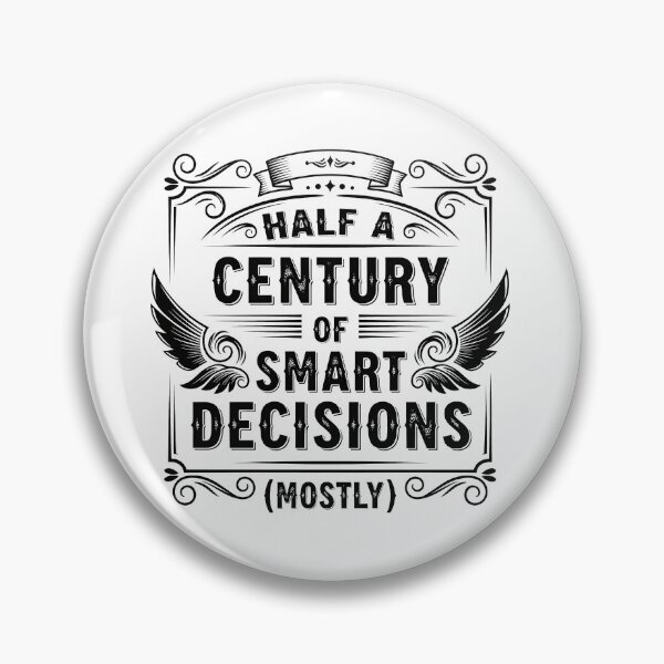 Item preview, Half a Century of Smart Decisions (Mostly) – Vintage Typography Shirt designed and sold by Zagdan.