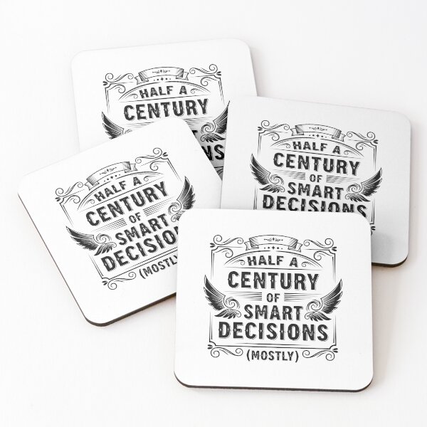 Item preview, Half a Century of Smart Decisions (Mostly) – Vintage Typography Shirt designed and sold by Zagdan.