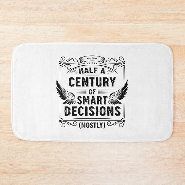 Item preview, Half a Century of Smart Decisions (Mostly) – Vintage Typography Shirt designed and sold by Zagdan.
