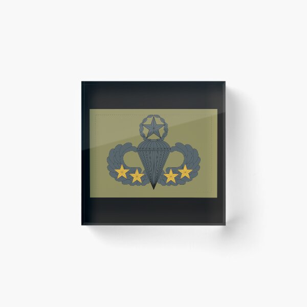 Item preview, Badge - Army - Parachutist - Master - 4 Combat Star - Subdued X 300 designed and sold by Military Insignia Products.