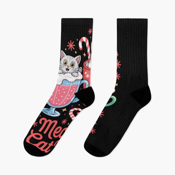 Item preview, Cat Christmas Cute Cats Santa Hat Xmas Drink designed and sold by tearbytea.