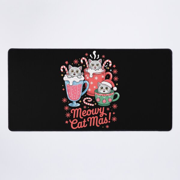 Item preview, Cat Christmas Cute Cats Santa Hat Xmas Drink designed and sold by tearbytea.
