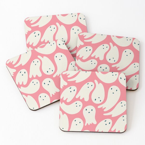 Item preview, Cute pink ghost pattern. designed and sold by Retro Street Studios.