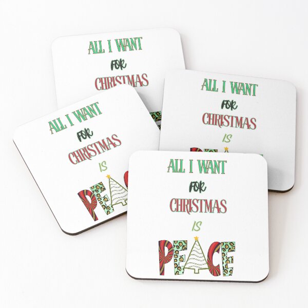 Item preview, All I Want for Christmas Is Peace - Minimal Holiday Quote designed and sold by ELIACREATIONS.