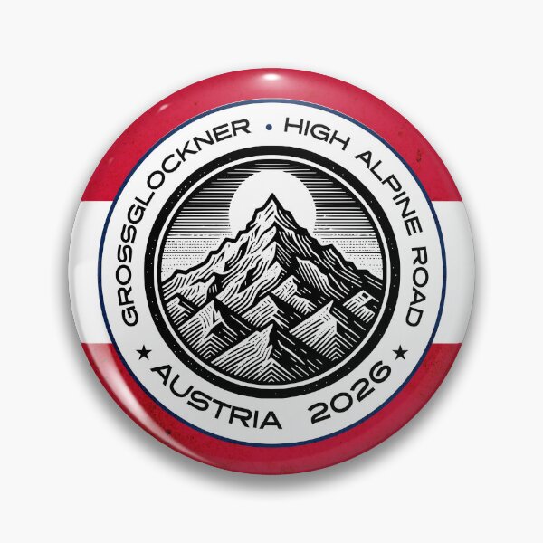 Item preview, Grossglockner High Alpine Road Austria 2026 Badge / Motorrad Stickerr/ colors of the flag of AUSTRIA  designed and sold by designkb.
