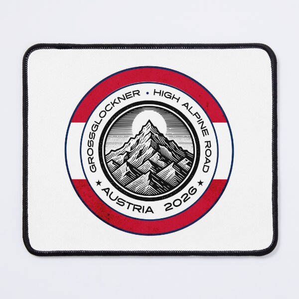 Item preview, Grossglockner High Alpine Road Austria 2026 Badge / Motorrad Stickerr/ colors of the flag of AUSTRIA  designed and sold by designkb.
