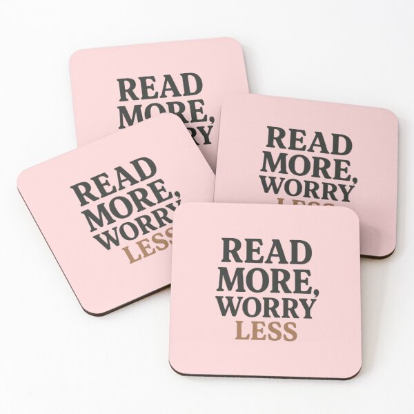 Item preview, Read More, Worry Less | Book Lover Minimalist Typography Design designed and sold by Syrupulse.