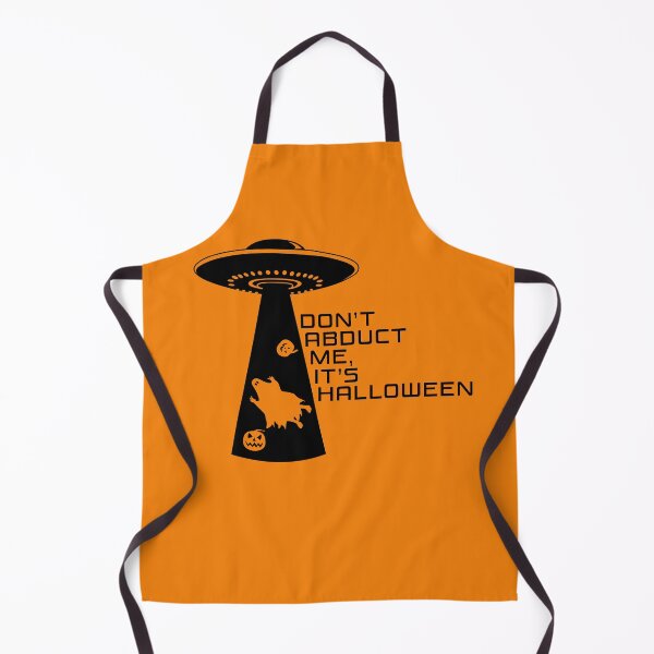 Item preview, Don’t Abduct Me, It’s Halloween – Alien Abduction Humor (Orange & Black) designed and sold by Fun Funky Designs.