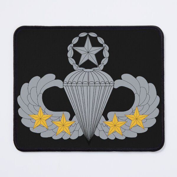 Item preview, Badge - Army - Parachutist - Master - 4 Combat Star X 300 designed and sold by Military Insignia Products.