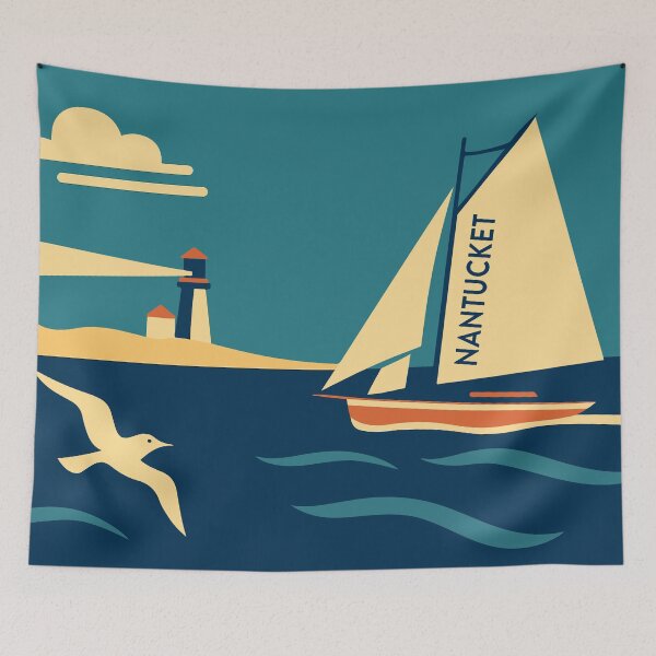 Item preview, Nantucket Travel Poster designed and sold by rogue-design.
