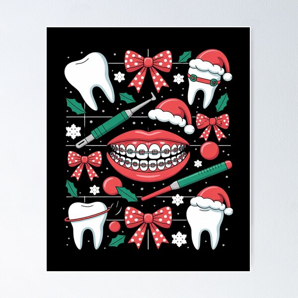 Item preview, Coquette Bow Dental Christmas Dentist Dental Hygienist  designed and sold by BeetleMalon.