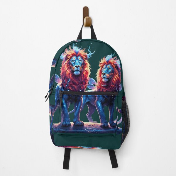 Item preview, Celestial Twin Lions | The Starforged Guardians of the Cosmos designed and sold by E-SarnEdge.