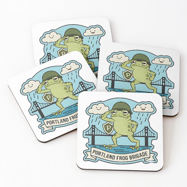 Item preview, Portland Frog Brigade Bridge Design For Funny Retro City Lovers And Frog Humor Fans designed and sold by ArtDesignTp.
