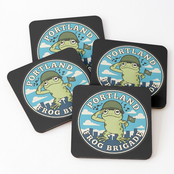 Item preview, Portland Frog Brigade Funny Salute Design For City Pride Fans And Retro Frog Lovers designed and sold by ArtDesignTp.