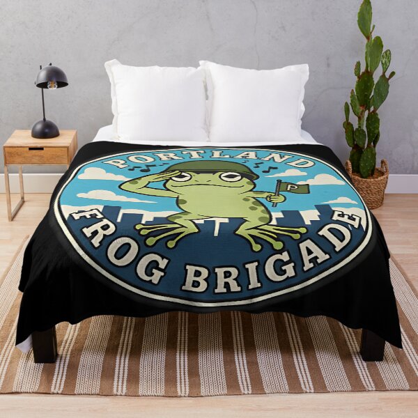 Item preview, Portland Frog Brigade Funny Salute Design For City Pride Fans And Retro Frog Lovers designed and sold by ArtDesignTp.