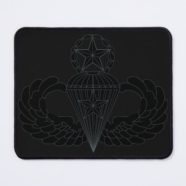 Item preview, Badge - Army - Parachutist - Master - 5 Combat Star - Black - Metal X 300 designed and sold by Military Insignia Products.