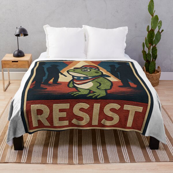 Item preview, Portland Frog Resist Political Parody Design For Activist Humor Fans And Retro Style Lovers designed and sold by ArtDesignTp.