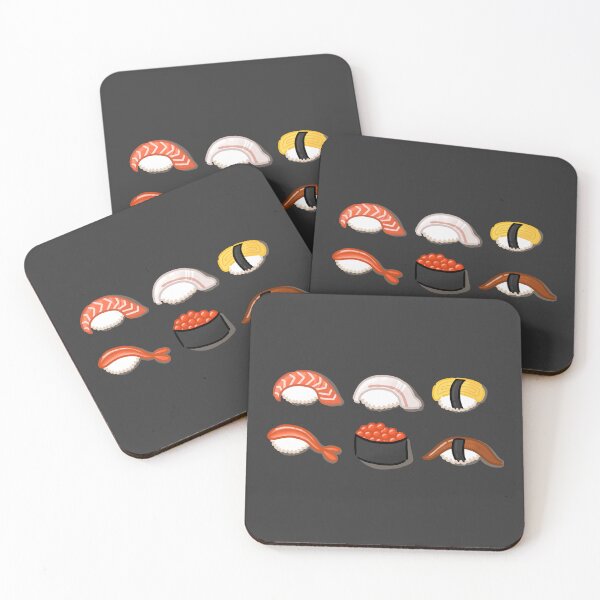 Item preview, 6 Sushi - Salmon, Flatfish, Egg, Shrimp, Salmon Roe, Eel designed and sold by JenkDesigns.