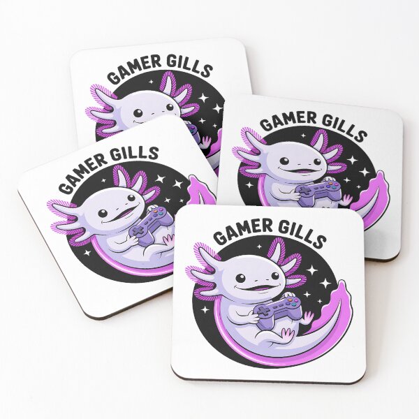 Item preview, Axolotl Gamer Gills • Lounging with Game Controller designed and sold by Blok45.