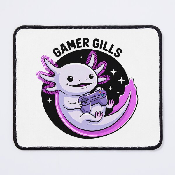 Item preview, Axolotl Gamer Gills • Lounging with Game Controller designed and sold by Blok45.