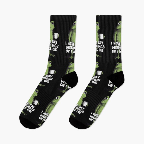 Item preview, I Have to Say Weird Stuff Or I'll Die Funny Frog Meme designed and sold by gear-posters.