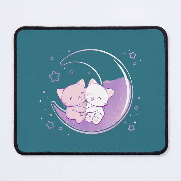 Item preview, Cute Moon Kitties Cuddle On Purple Crescent By Merch, Limited Edition, Perfect Gift For You And Fri designed and sold by luanajardelp.