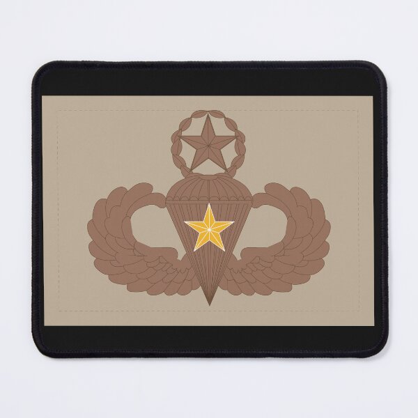 Item preview, Badge - Army - Parachutist - Master - 5 Combat Star - Subdued - Desert X 300 designed and sold by Military Insignia Products.