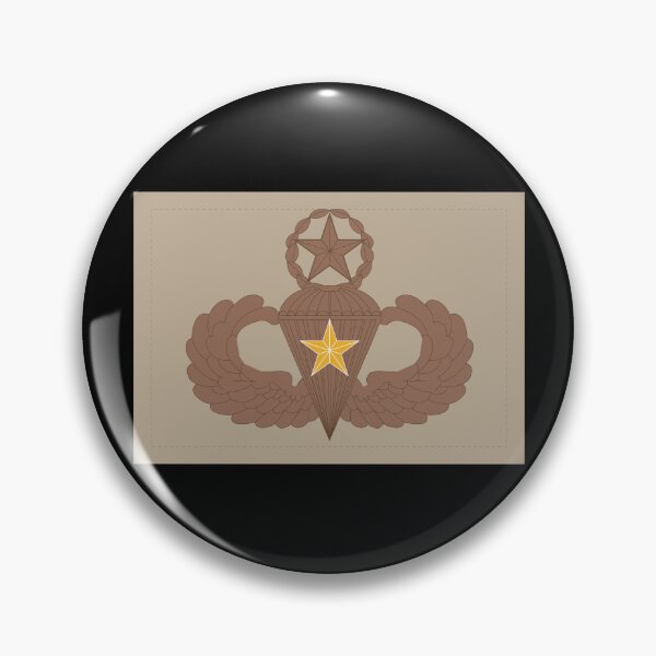 Item preview, Badge - Army - Parachutist - Master - 5 Combat Star - Subdued - Desert X 300 designed and sold by Military Insignia Products.