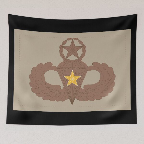 Item preview, Badge - Army - Parachutist - Master - 5 Combat Star - Subdued - Desert X 300 designed and sold by Military Insignia Products.