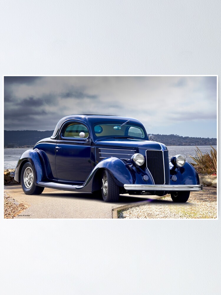 額装済アートポスター クラッシックカー/フォード1936/FORD 1936 Ford Three-Window Coupe 'Bay Side' I