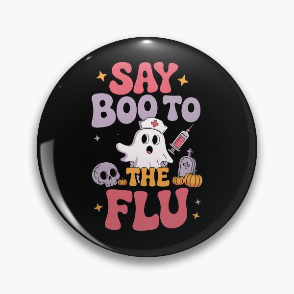 Item preview, Say Boo to The Flu Halloween Nurse Ghost Vaccine Fall designed and sold by BakeryDozen.